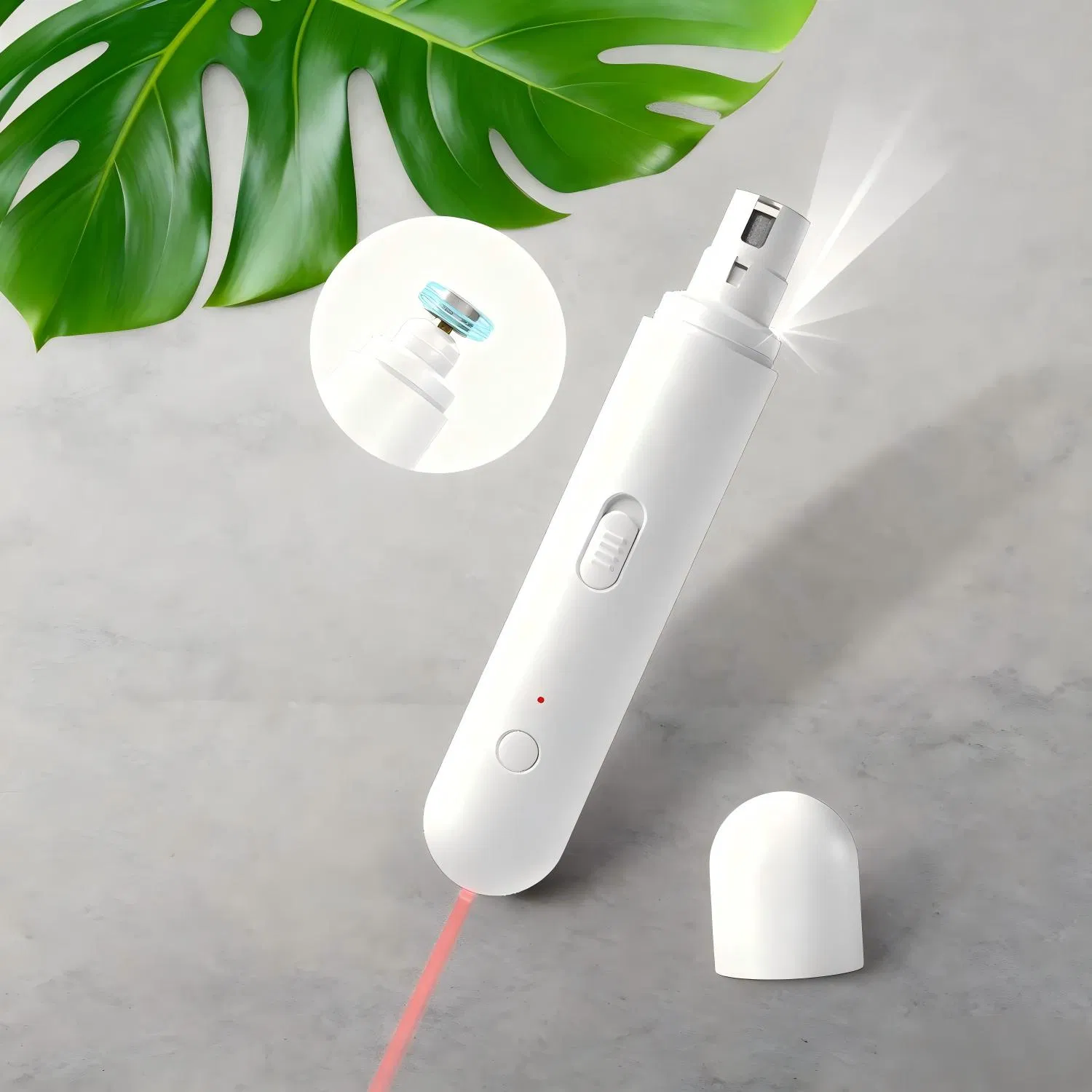 Multi-Function ABS Pet Grooming Tool Nail Polisher with Replaceable Grinding Head Laser Teaser