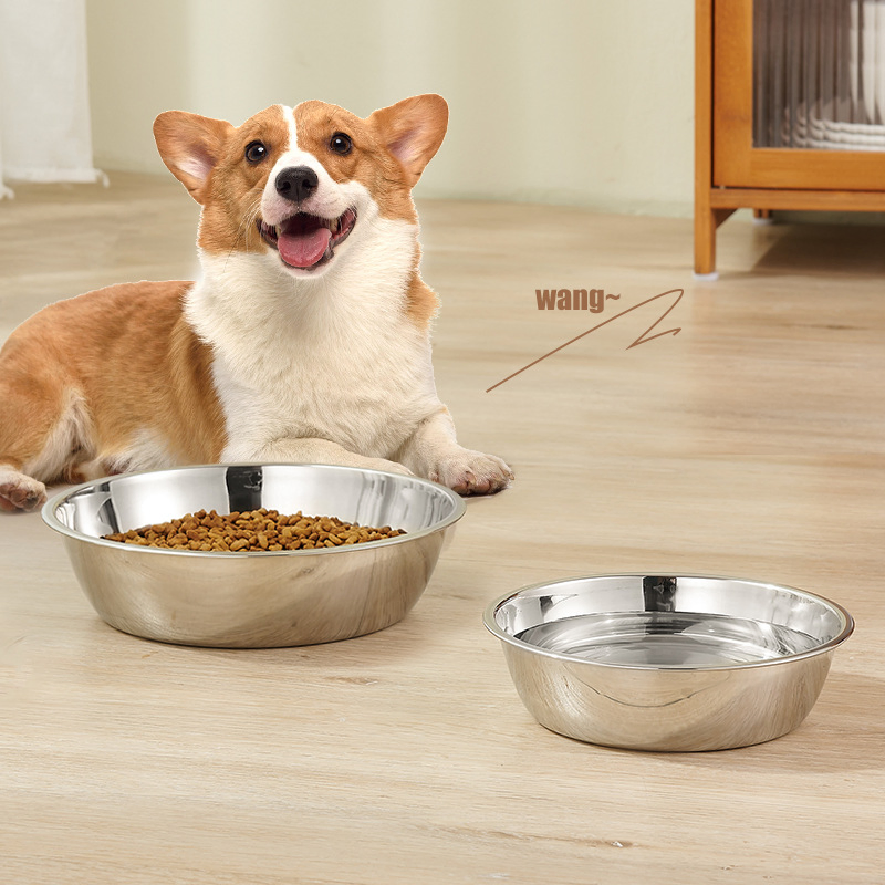 304 Dispensador de comida para perros de acero inoxidable, alimentador lento para mascotas