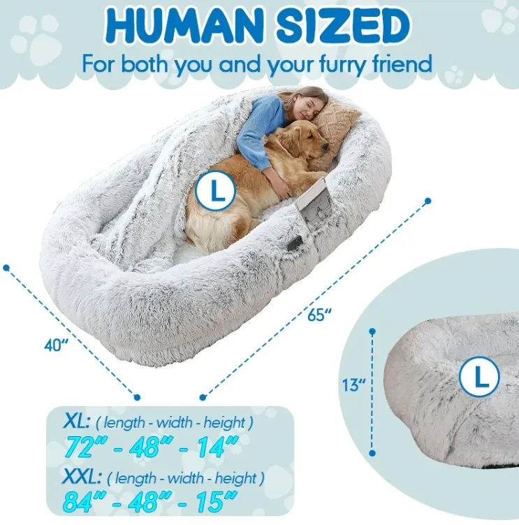 Cama para perros super grande y cómoda para todas las estaciones, con cojín acolchado para perros pequeños y grandes, asiento para perros en el coche