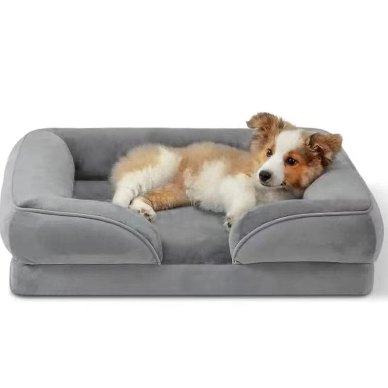 Cama sofá cómoda y lavable para mascotas, suave gato y perro