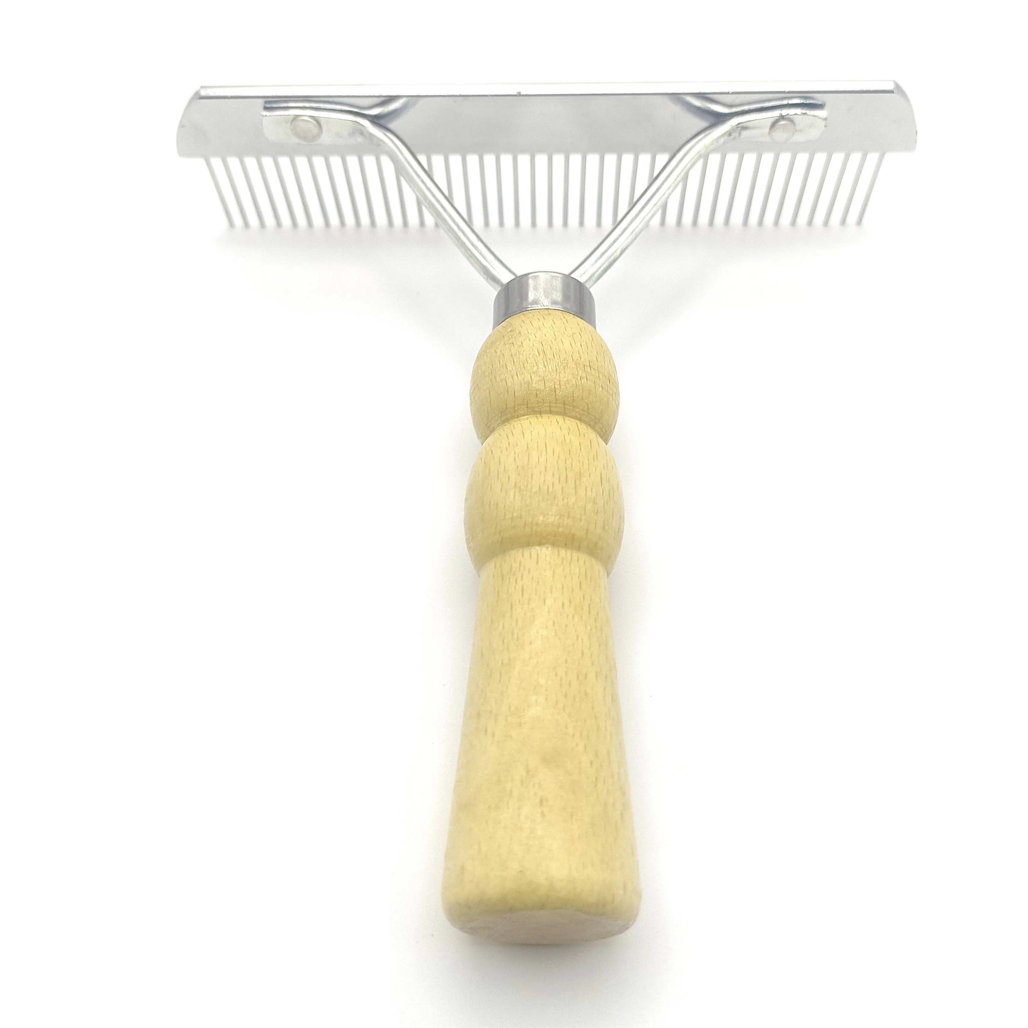 Perro Gato Rasqueta Mango de Madera Cuidado del Pelo Herramienta de Deshedding Productos para Mascotas
