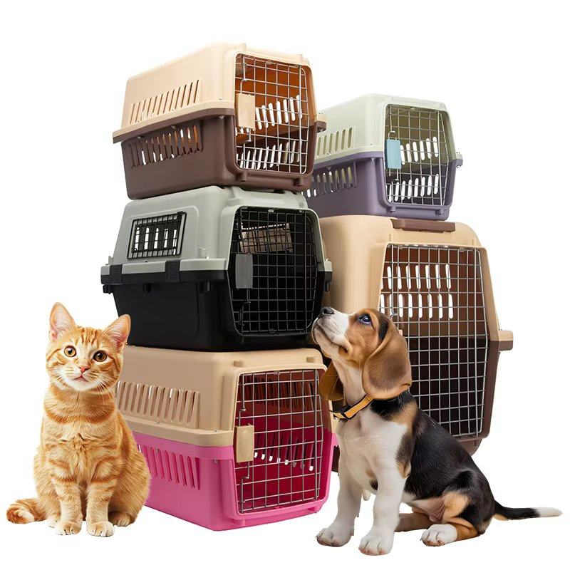 Muestras gratis de varios colores, transportadoras para mascotas aprobadas por aerolíneas con asa portátil