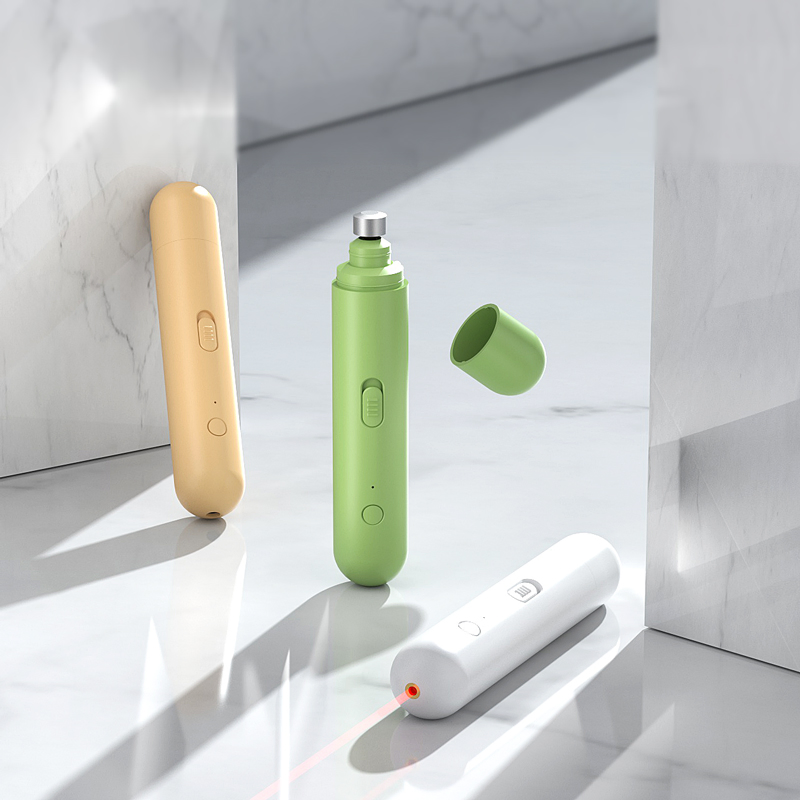 Multi-Function ABS Pet Grooming Tool Nail Polisher with Replaceable Grinding Head Laser Teaser