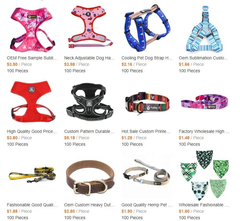 Muestras de productos relacionados para mascotas