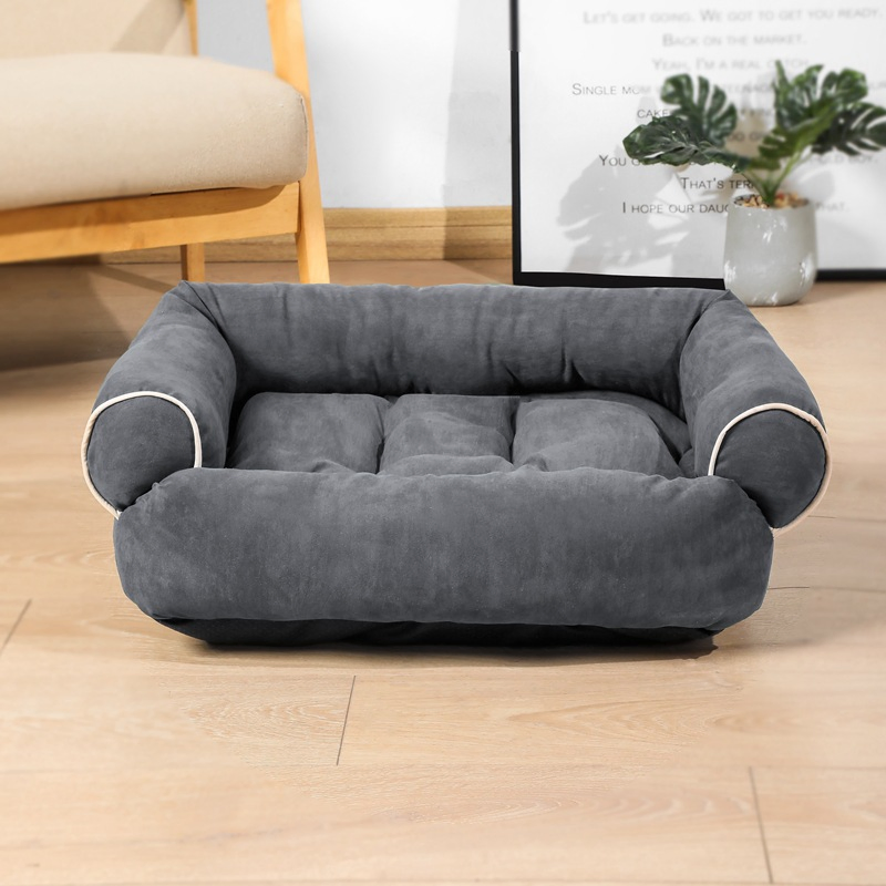 Cama para perros de sofá cuadrada de cuatro estaciones, cama cómoda para mascotas con diseño transpirable