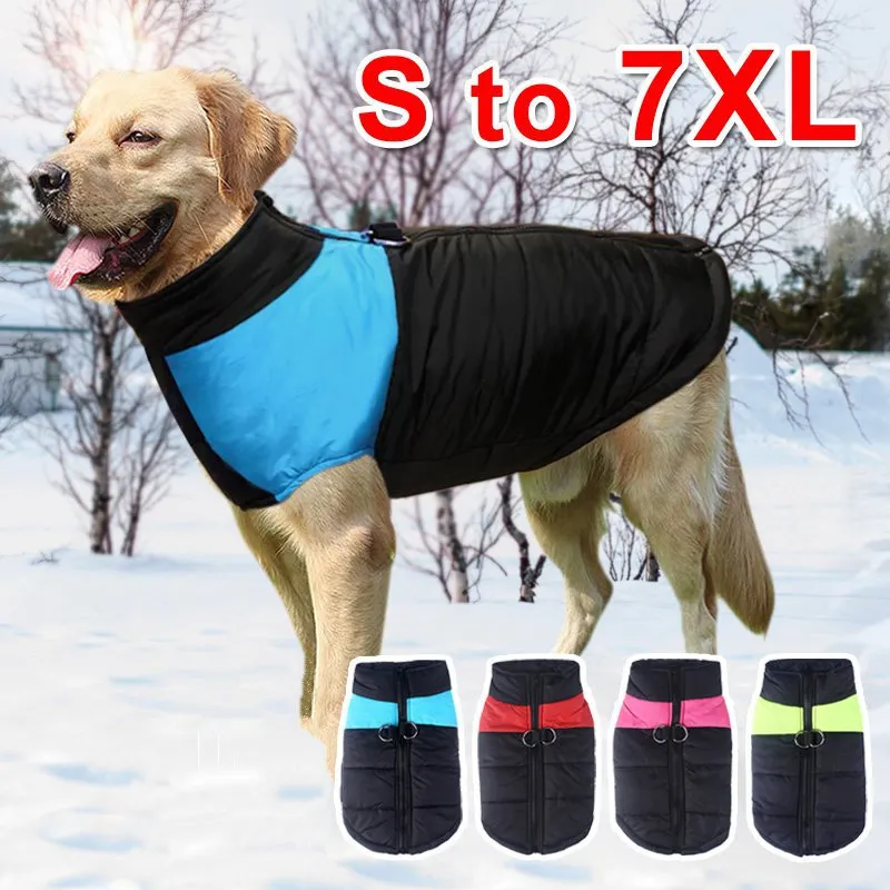 Abrigo de perro de invierno cálido impermeable ropa para clima frío ropa de algodón para perros al aire libre