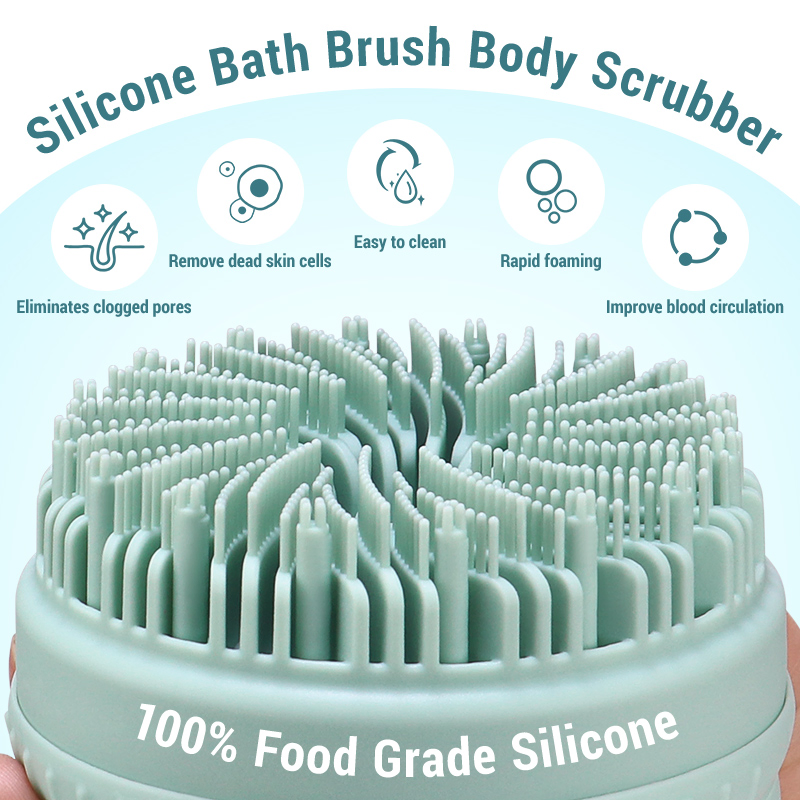 Cepillo de baño de silicona para mascotas, diseño de mano, tamaño personalizado, libre de BPA, para el cuidado de la piel, limpieza del cuero cabelludo, exfoliación, accesorio de baño para perros y gatos