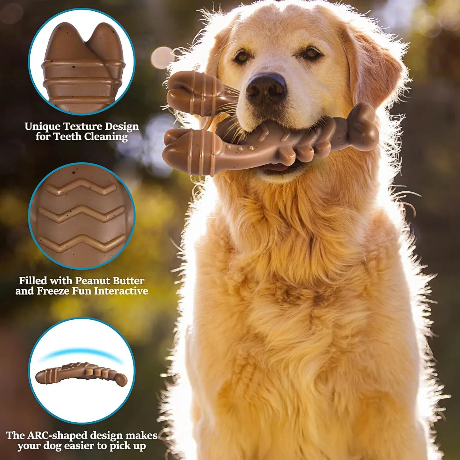 Juguetes interactivos para perros, duraderos, resistentes a mordidas, a prueba de fugas, para limpiar los dientes y moler huesos