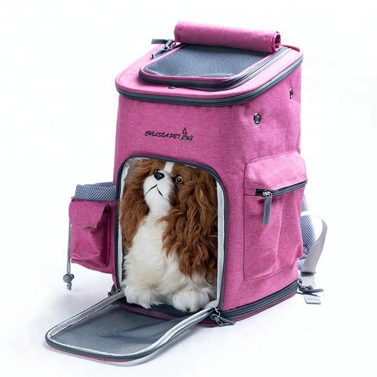 Bolsa de transporte portátil para comida de perro personalizada, mochila para mascotas de fin de semana