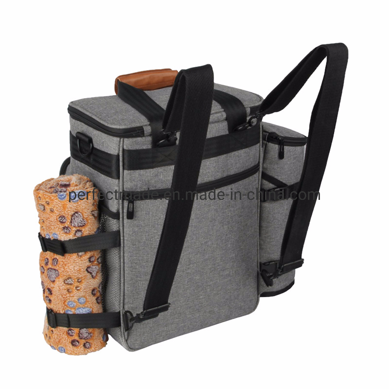 Bolsa de transporte portátil y transpirable para perros/gatos de aerolínea