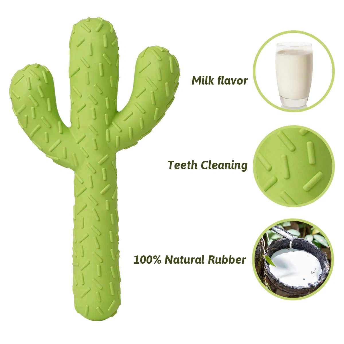 Juguetes para masticar perros, juguetes de goma duraderos para perros que mastican agresivamente, juguetes en forma de cactus resistentes para entrenamiento y limpieza dental, juguete interactivo para perros medianos y grandes