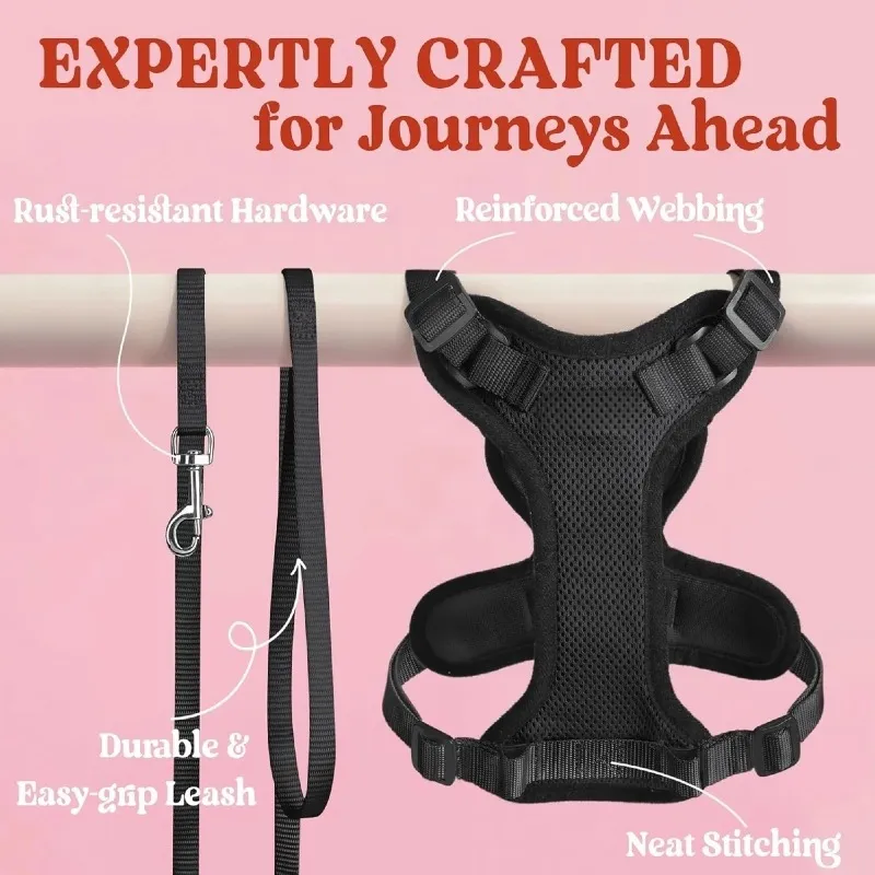 Arneses para gatos de todas las estaciones y cuerdas de salida, correas para el pecho de mascotas para aventuras al aire libre, nuevo arnés para mascotas