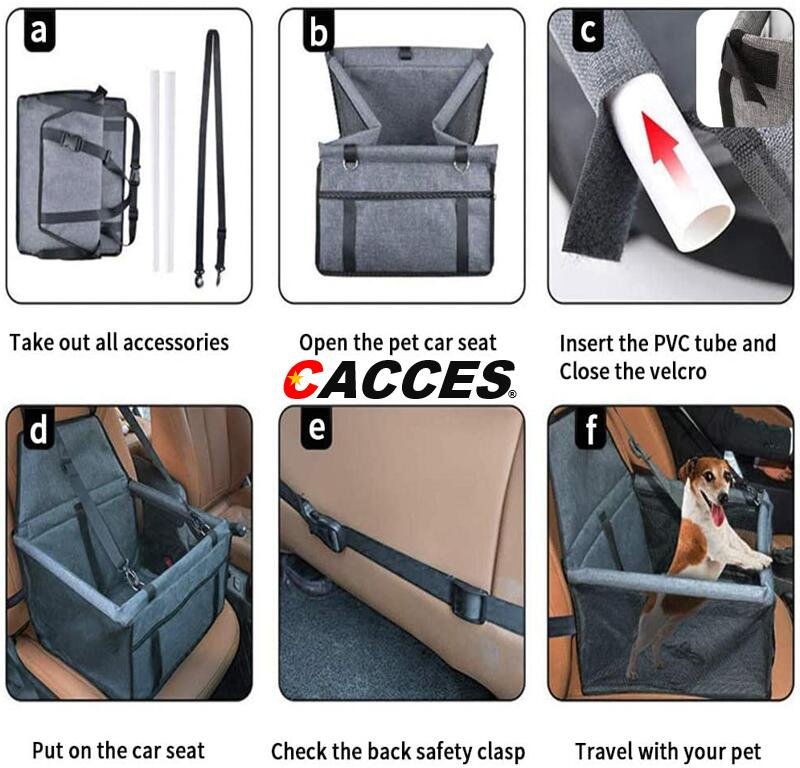 Funda de asiento para perro en el coche, impermeable, bolsa de transporte para perros con cinturón de seguridad para mascotas, jaula plegable y transpirable para perros y gatos, cama de asiento para perro en el coche, seguridad en los viajes