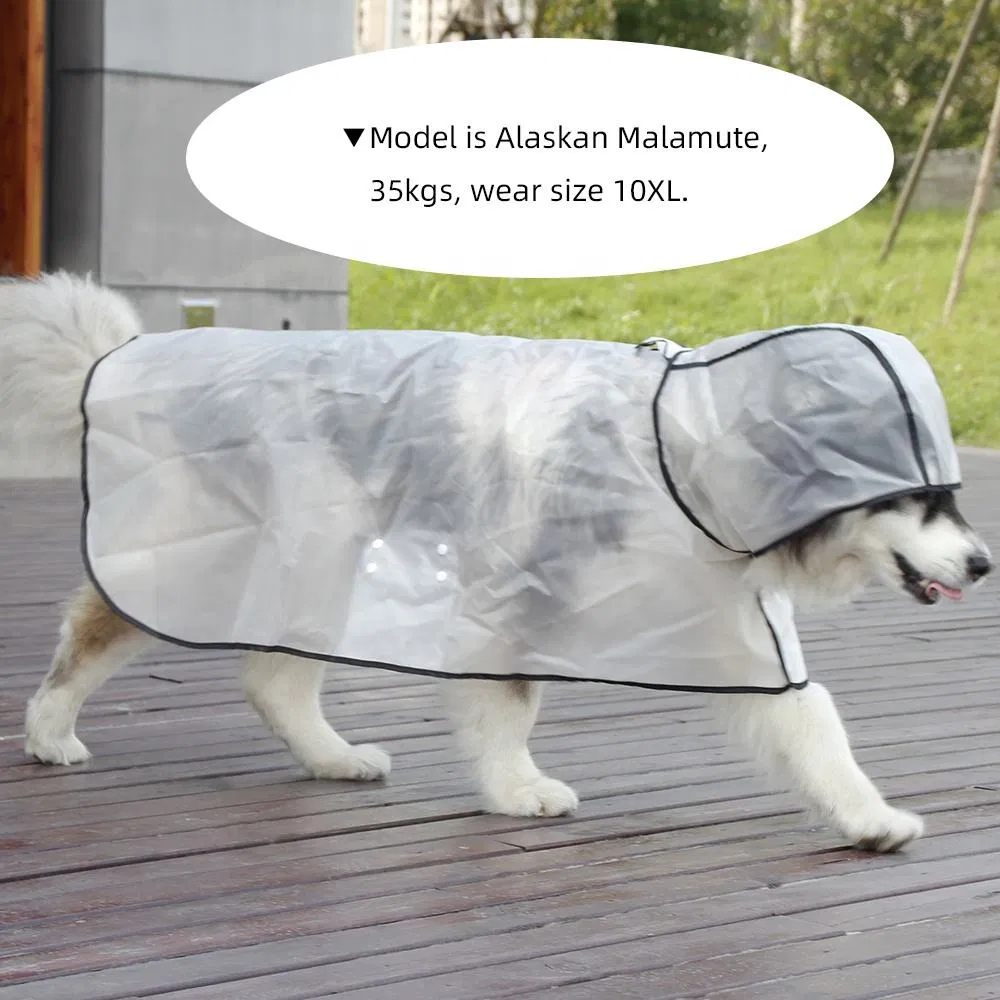 Suministros Personalizados Premium Gran Impermeable con Capucha Ropa para Perros Chubasquero Claro Productos para Mascotas