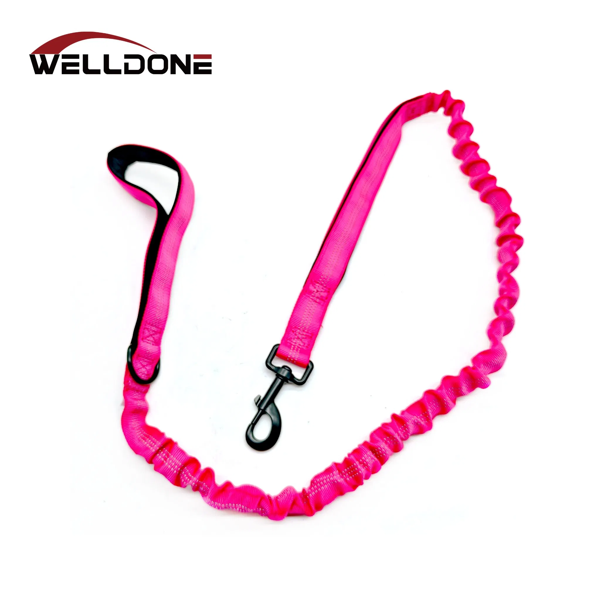 Correa para perro elástica bungee reflectante con doble mango y absorción de impactos