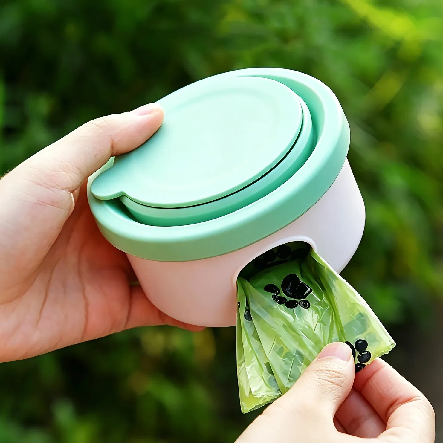 Dispensador de bolsa portátil, paseos sin estrés