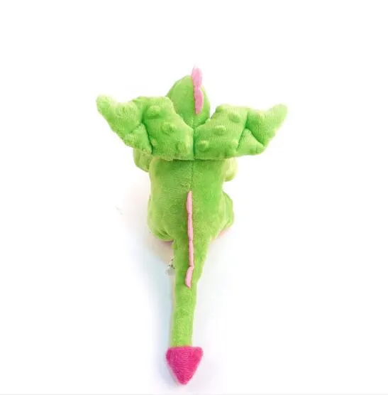 Juguete de peluche interactivo de limpieza de dragones para perros, suave, chirriante y masticable