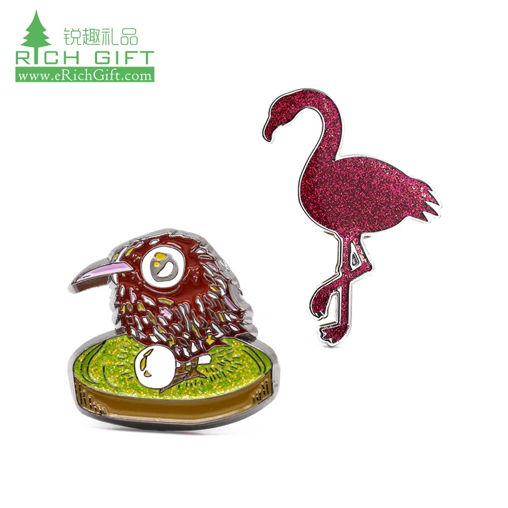 Diseño Único de OEM Pin de Solapa de Metal Plateado con Esmalte Acabado Insignias de Equipos Deportivos con Clip de Cocodrilo