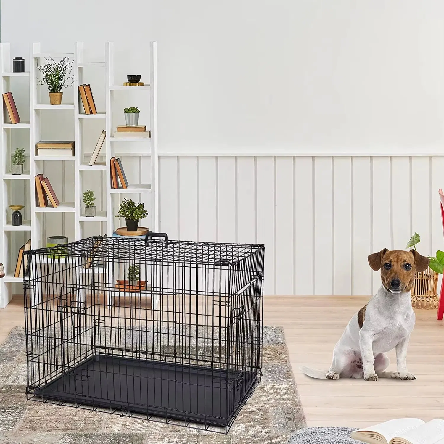 Jaula portátil premium 30-Inch para perros, para comodidad en viajes