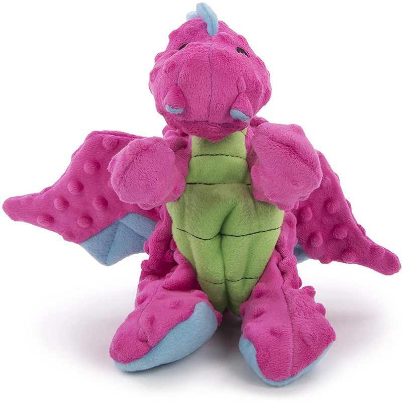 Juguete de peluche interactivo de limpieza de dragones para perros, suave, chirriante y masticable