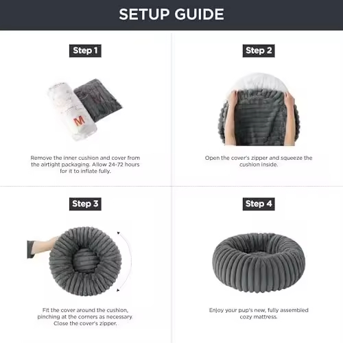 Cama para perros moderna y cómoda de invierno, cálida, con funda removible, de alta resistencia, en forma de tira recta y circular