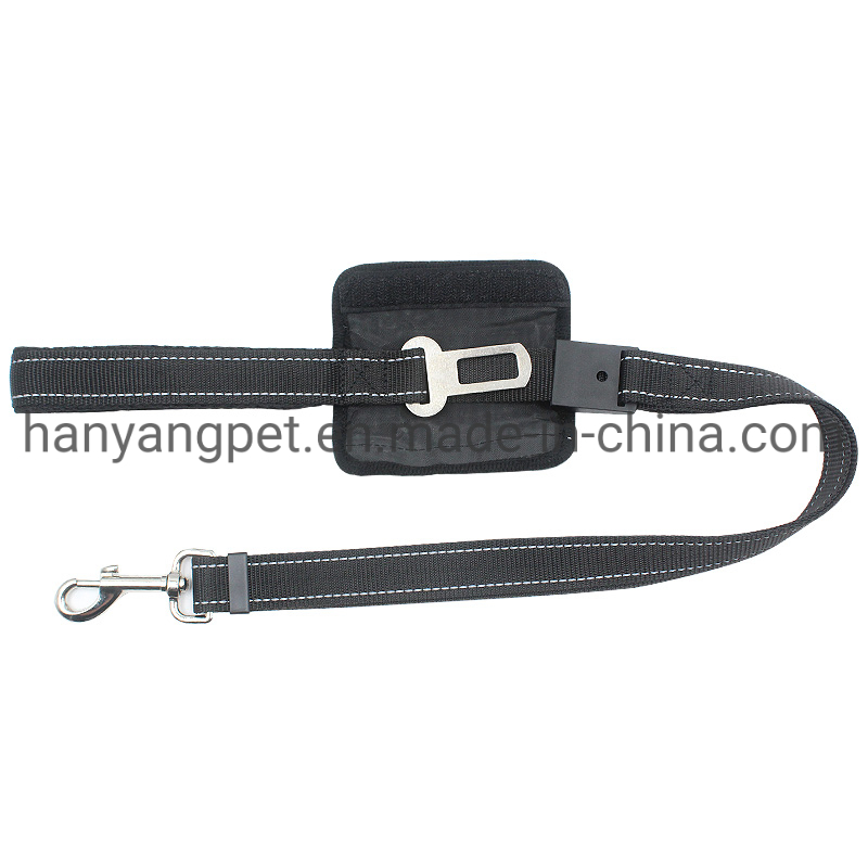 Cinturón de seguridad para perros, correa de nylon, accesorio para mascotas personalizado de Hanyang OEM, producto para mascotas, cinturón de asiento para perros en el coche