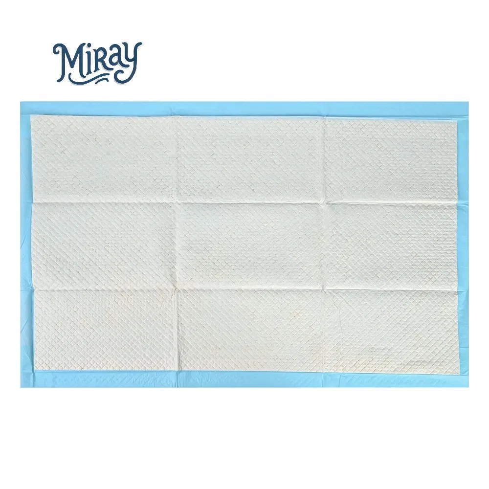 Venta directa de fábrica de cuidado de mascotas, extra grande, ecológico, desechable 100% de algodón 5 capa absorbente, almohadilla para orinar de perro, almohadillas de entrenamiento para cachorros