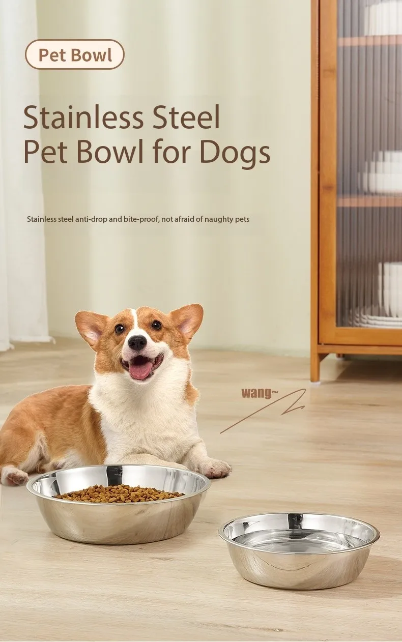 304 Dispensador de comida para perros de acero inoxidable, alimentador lento para mascotas