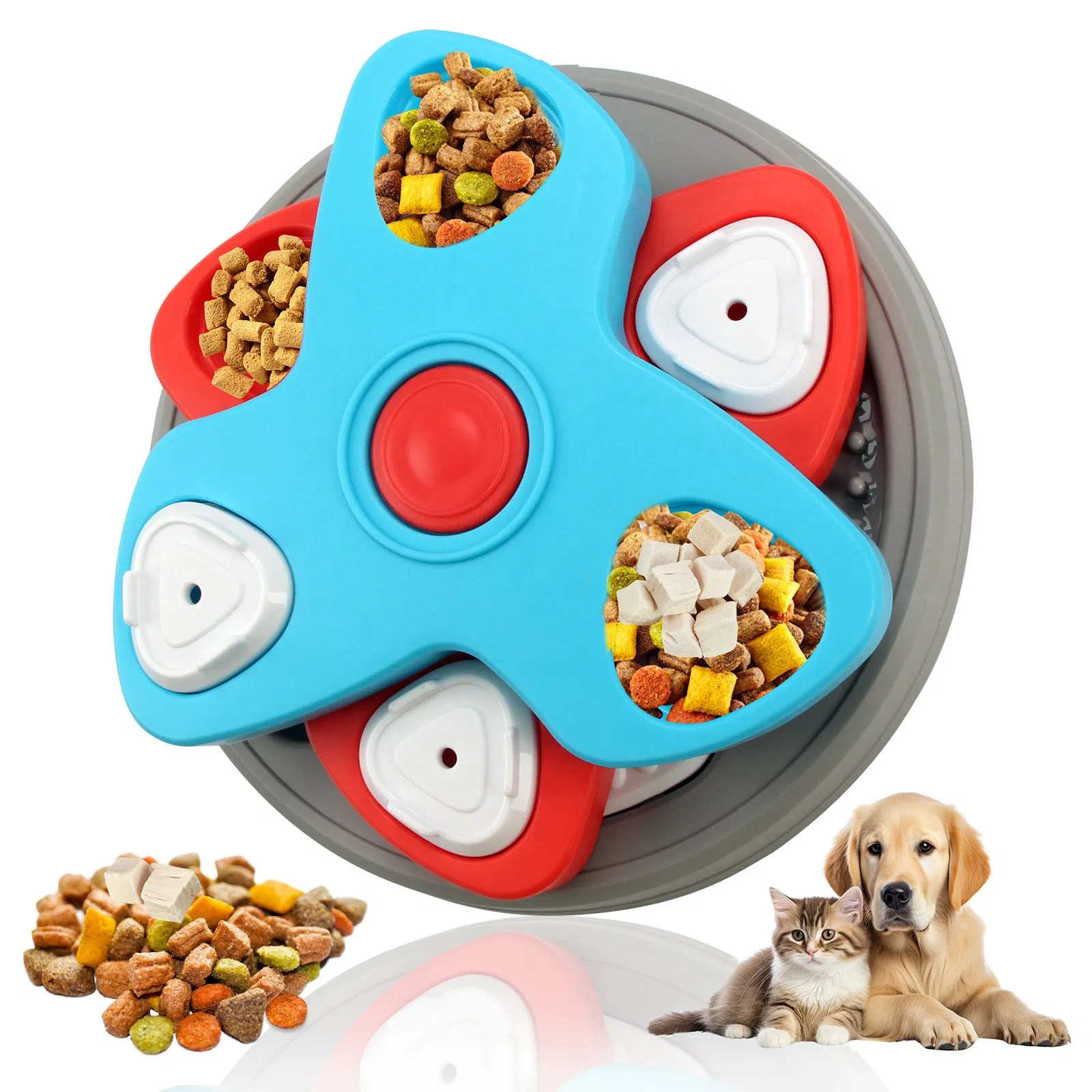 Bowl interactivo para mascotas que ralentiza la alimentación para una alimentación saludable del perro