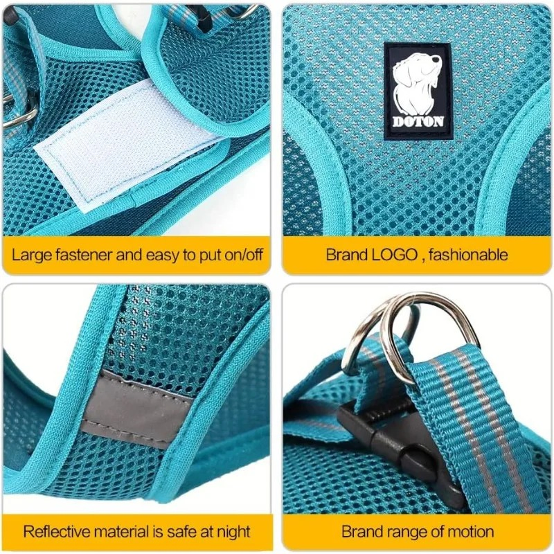 Arnés para gatos con correa suave de malla transpirable reflectante, arnés para caminar perros y gatos, ajustable para gatitos y cachorros, accesorios para gatos