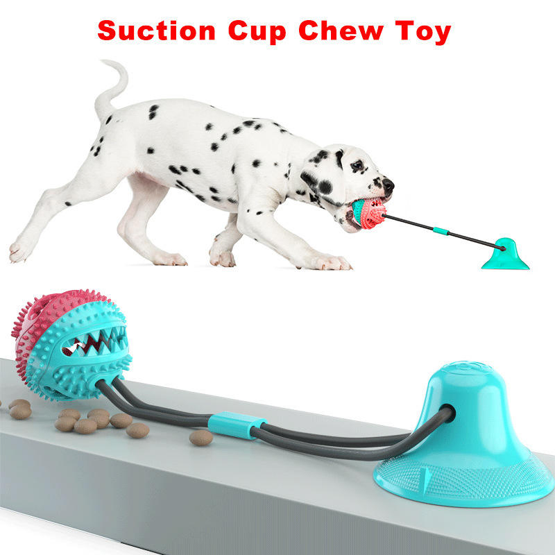 Juguete interactivo para perros con cuerda de succión, bola para masticar, juguete molar para mascotas