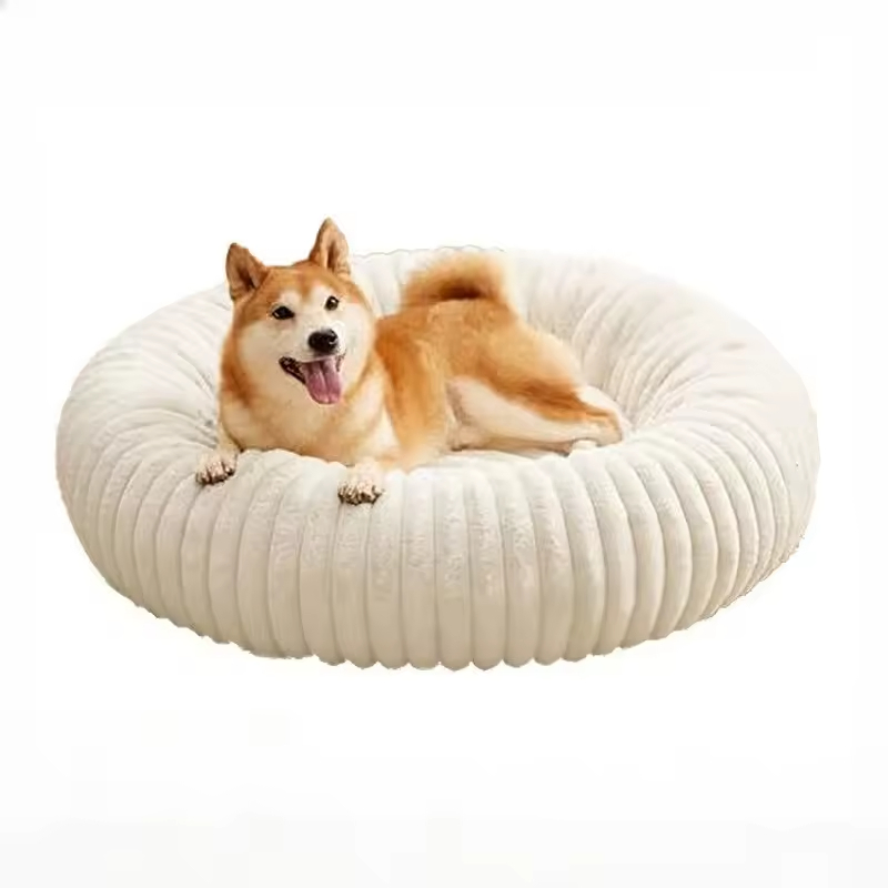 Cama para perros moderna y cómoda de invierno, cálida, con funda removible, de alta resistencia, en forma de tira recta y circular