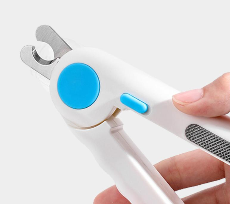 Cuidado de patas de gato mascota, cortauñas para perros con luz LED, tijeras cortadoras de uñas