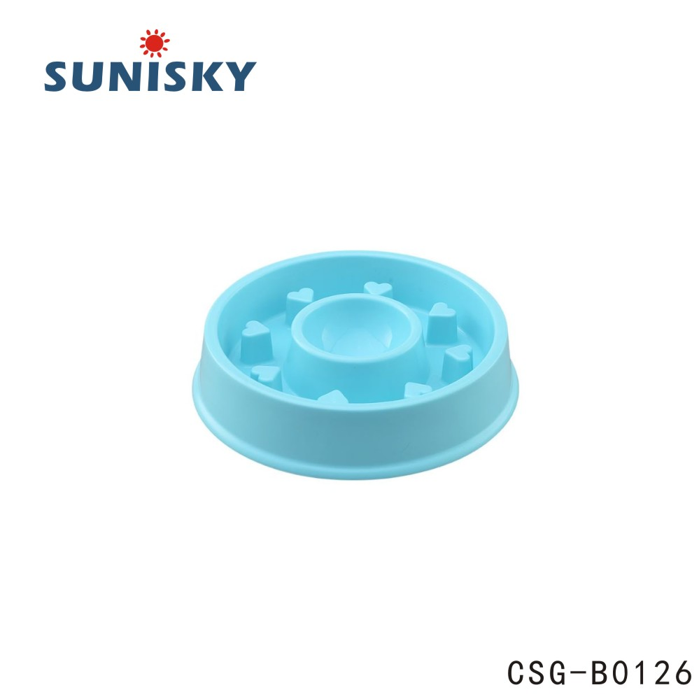 Csg-B0136 Cuenco para perros resistente a masticar de plástico, duradero y de alimentación lenta