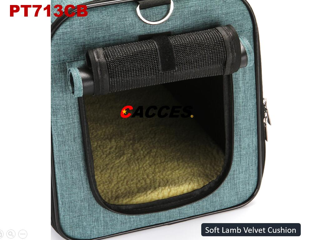 Transportadora para mascotas de tela impermeable, acolchada, suave, aprobada por aerolíneas, portátil, plegable, con malla transpirable para perros y gatos, bolsa de viaje con correa interna de seguridad y correa para el hombro