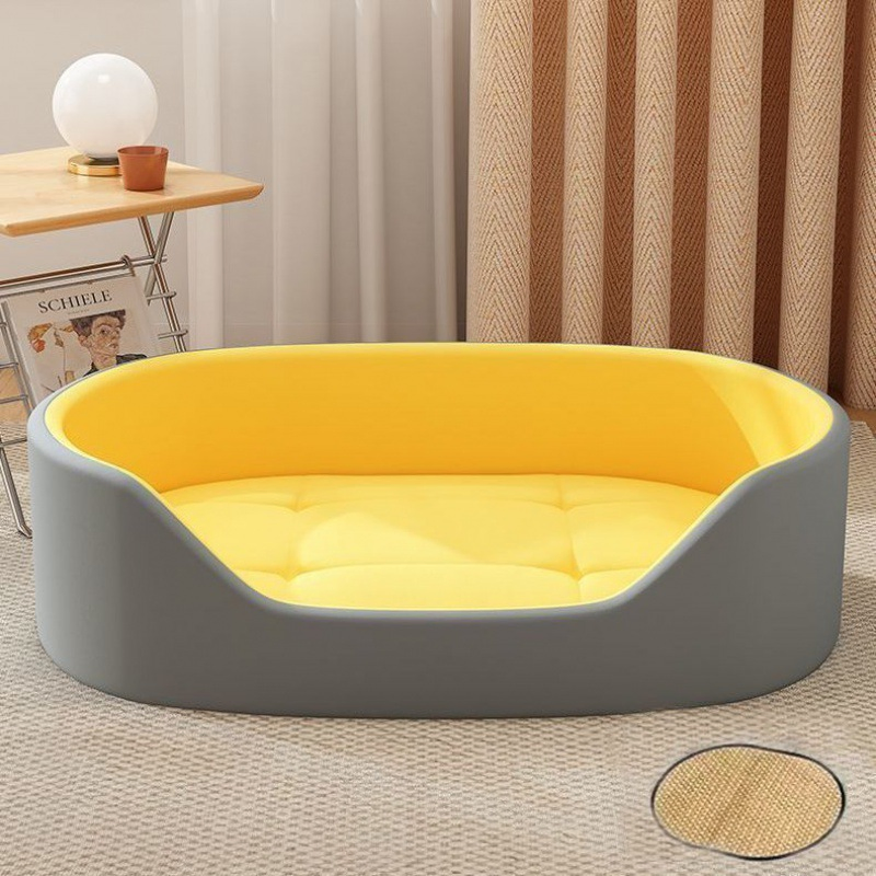 Cama acogedora personalizada de fábrica mayorista de suministros para mascotas, nido de gato de felpa cómoda