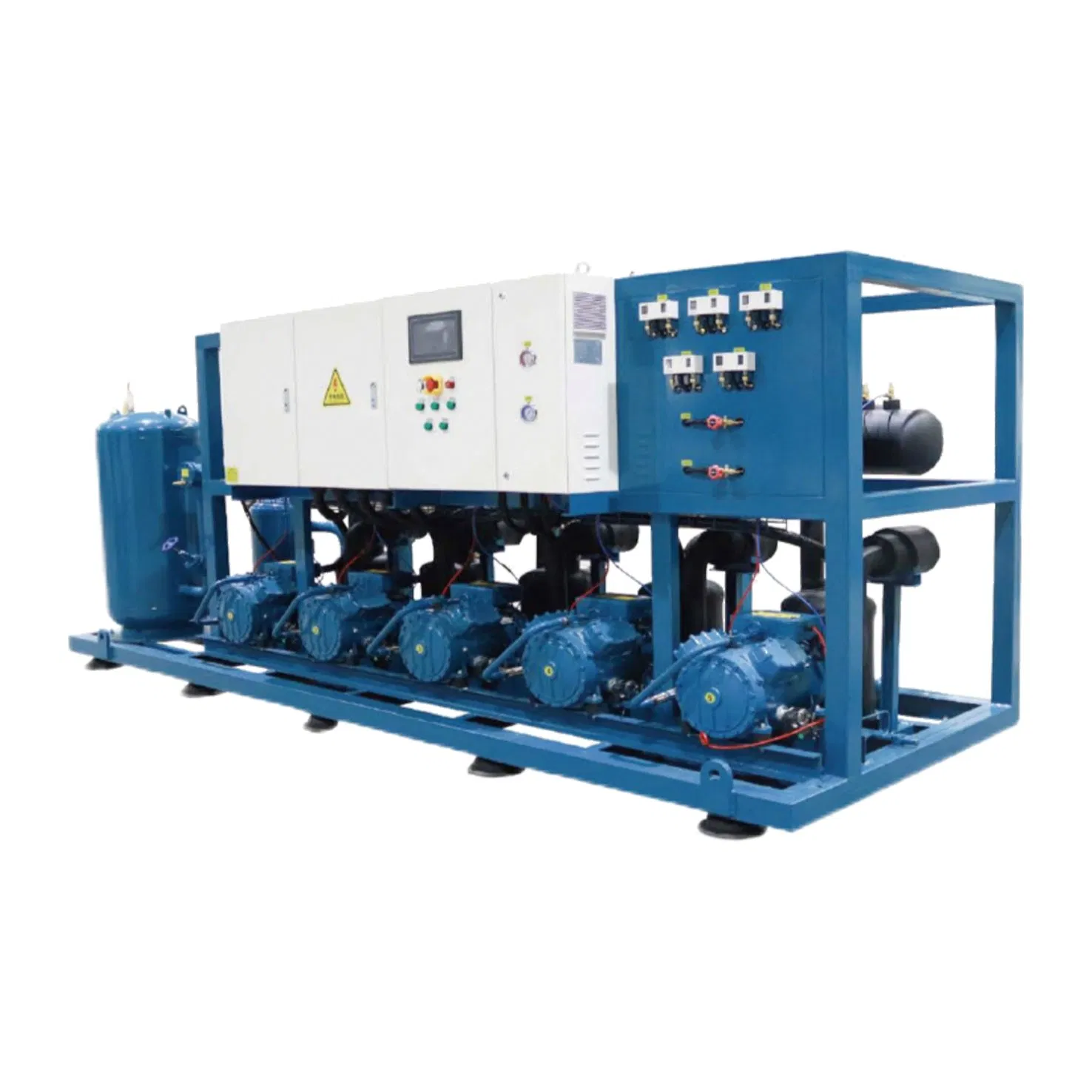 High Cooling Capacity Low Noise Cold Room Condensing Refrigeration System Gea Screw Compressor Unit
