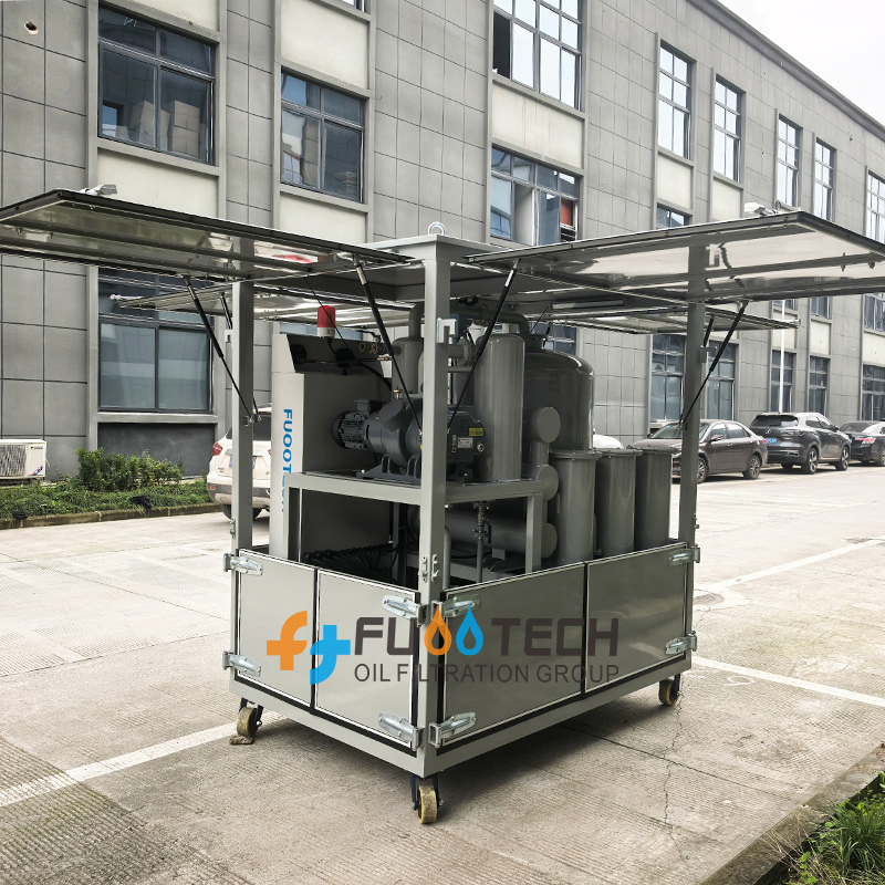 Fuootech Pneumatic Support Enclosure Oil Purrifier Transformer Oil Filtration Unit