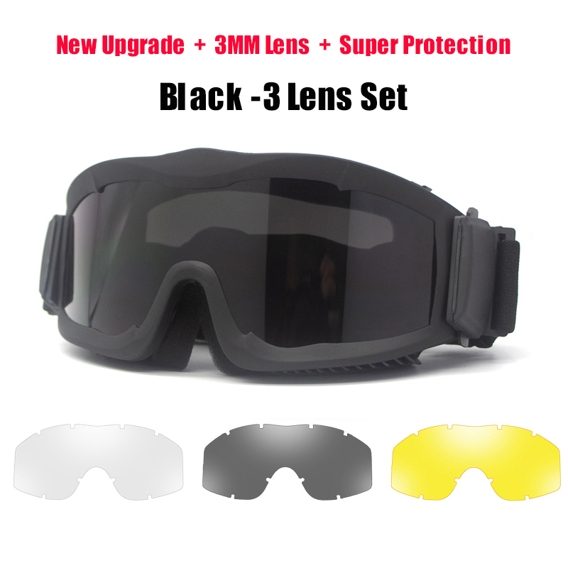 Tactical 3mm Combat Goggles for Outdoor Adventures and Sports Glasses