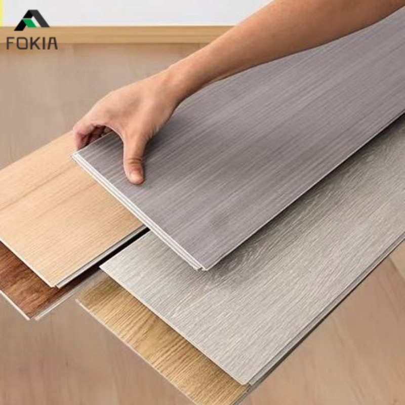 Spc Plank Wood Grain Plastic Composite Flooring UV Coating Click Lock Edge 100% Waterproof Rigid Core for Home Office Gym PVC Rigid Vinyl Flooring