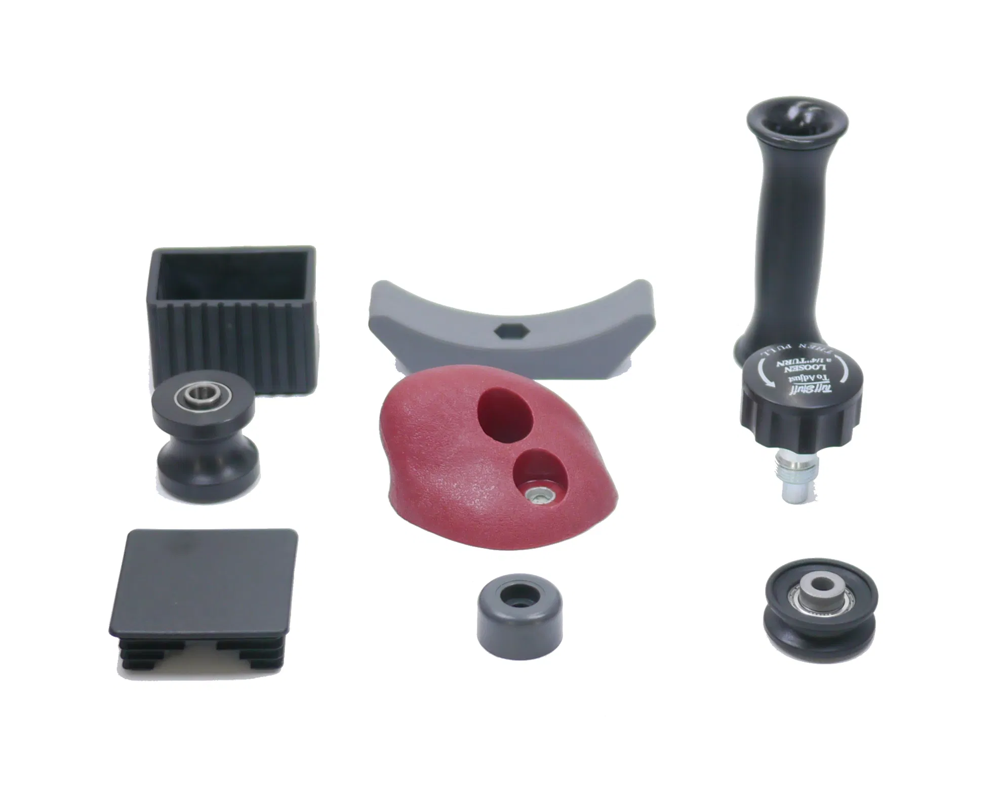 Wear-Resistant PP Plastic Fitness Equipment Plastic Accessories (fitness equipment connectors/handles can be processed according to drawings and samples)