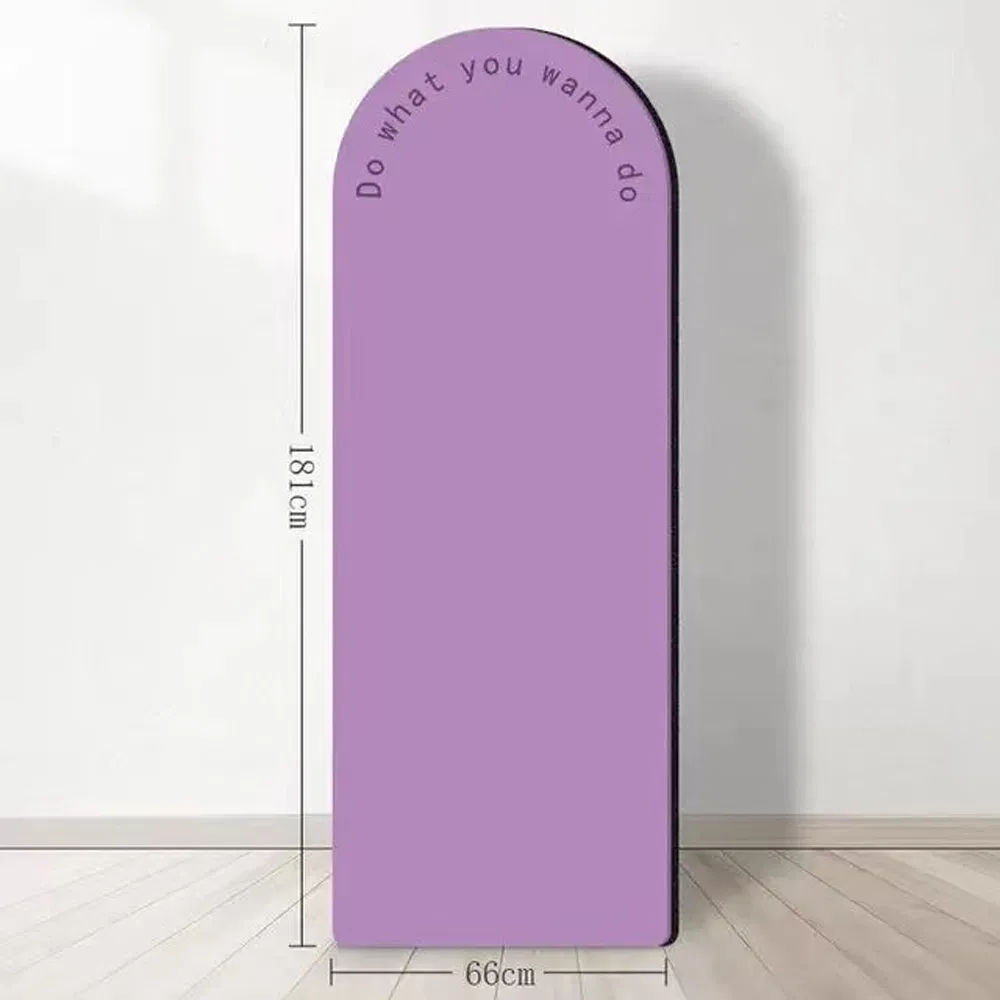 PU Mat Custom Logo Printed Durable Non Slip Rubber Round Yoga Mat