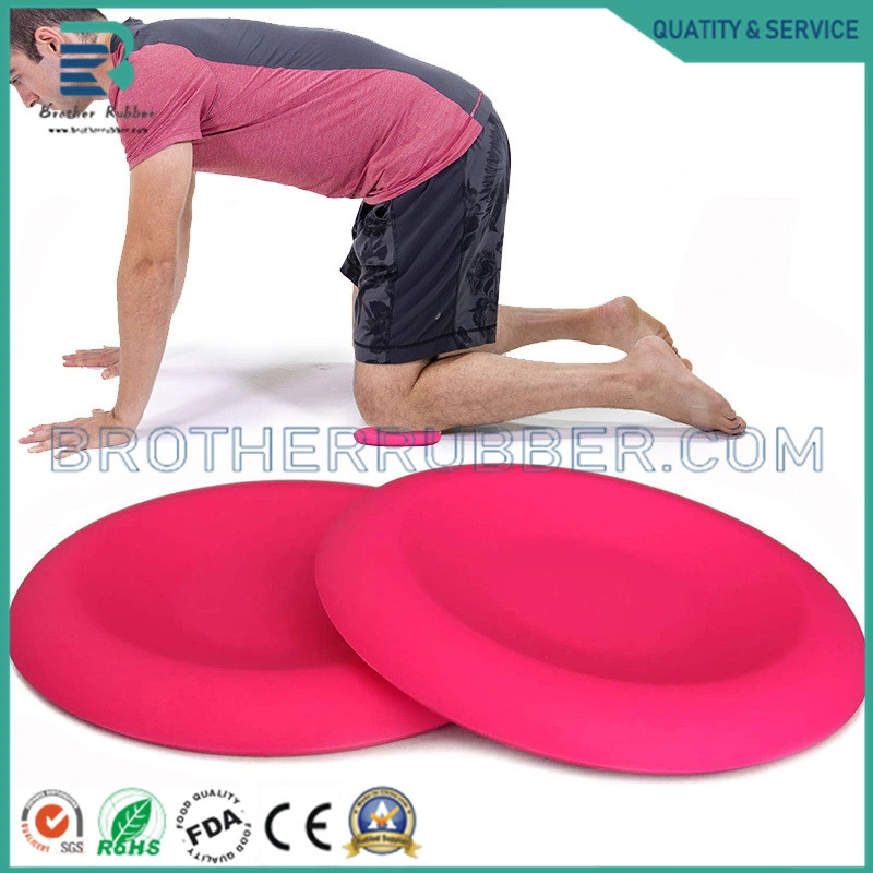 Non Slip Portable Pilates Fitness Exercise Protect Elbows Silicone Round Knee Pad