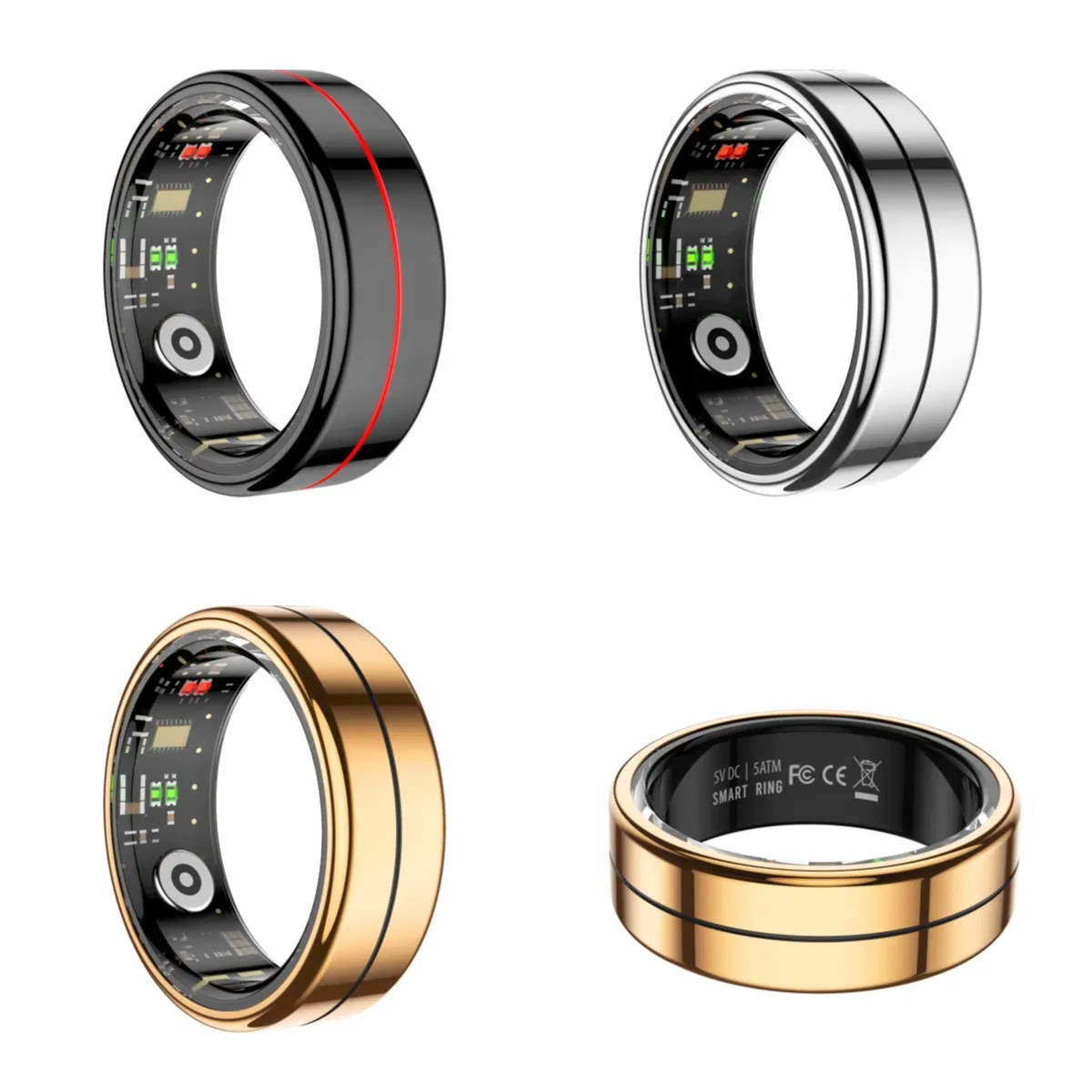 Outdoor Tracking Wellness Fitness Tracker APP Control Smart Sleek Tech Ring Sports Heart Rate Monitor