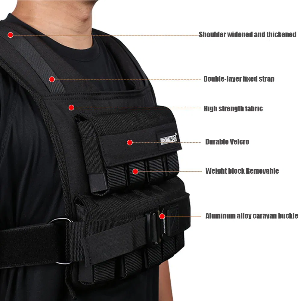 Adjustable Weighted Vest Custom Logo Running Training Fitness Weight Vest Workout