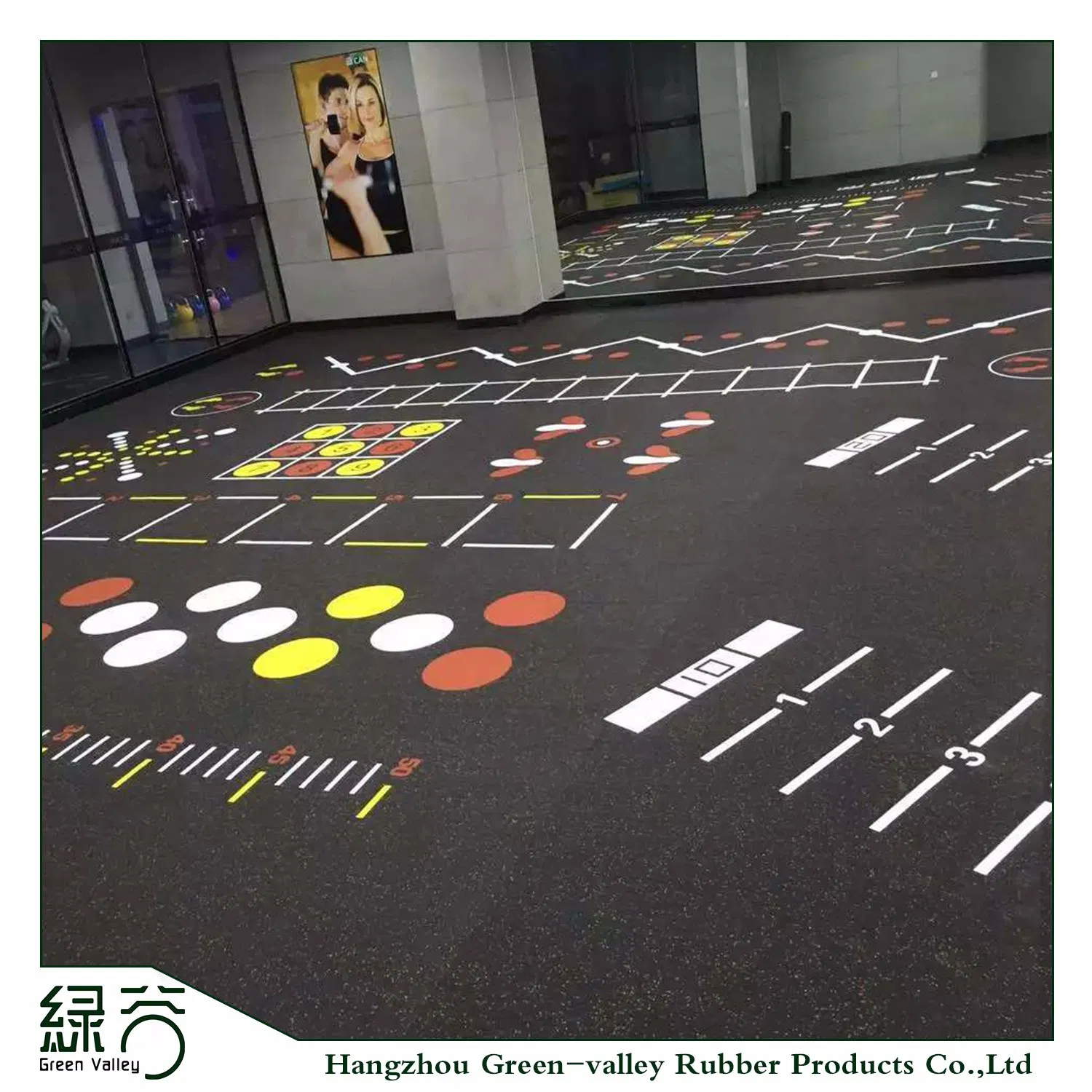 Factory Customized Anti Vibration Shock Absorber EPDM Speckles Rubber Mats Flooring for Gym/Ice Rinks/Home Use/Shooting Range
