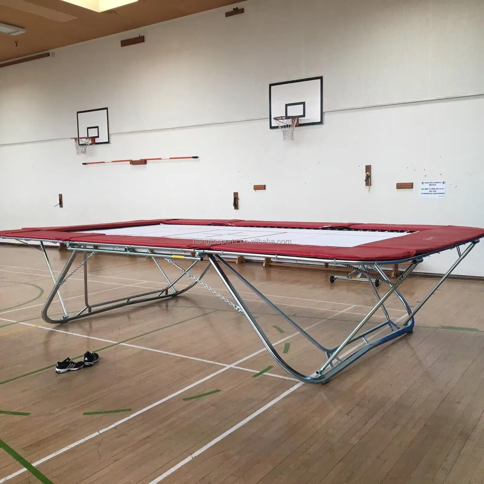 Kids Fitness Equipment Rectangular Trampoline Gymnastics Jumping Trampoline Outdoor for Park/Backyard Gymnastic Equipment