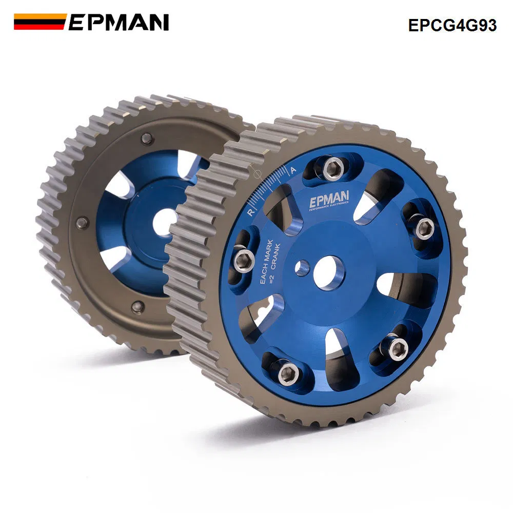 Epman 2PCS Adjustable Cam Gears Timing Gear Pulley Kit for Mitsubishi 4G93 Dohc Engine 93-01 Epcg4g93