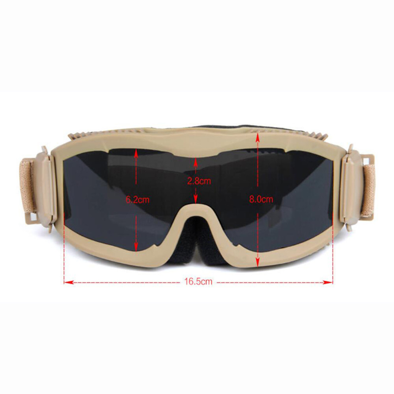 High Impact Outdoor Games Sport Glasses Anti UV Tactical Goggle Combat Glasses