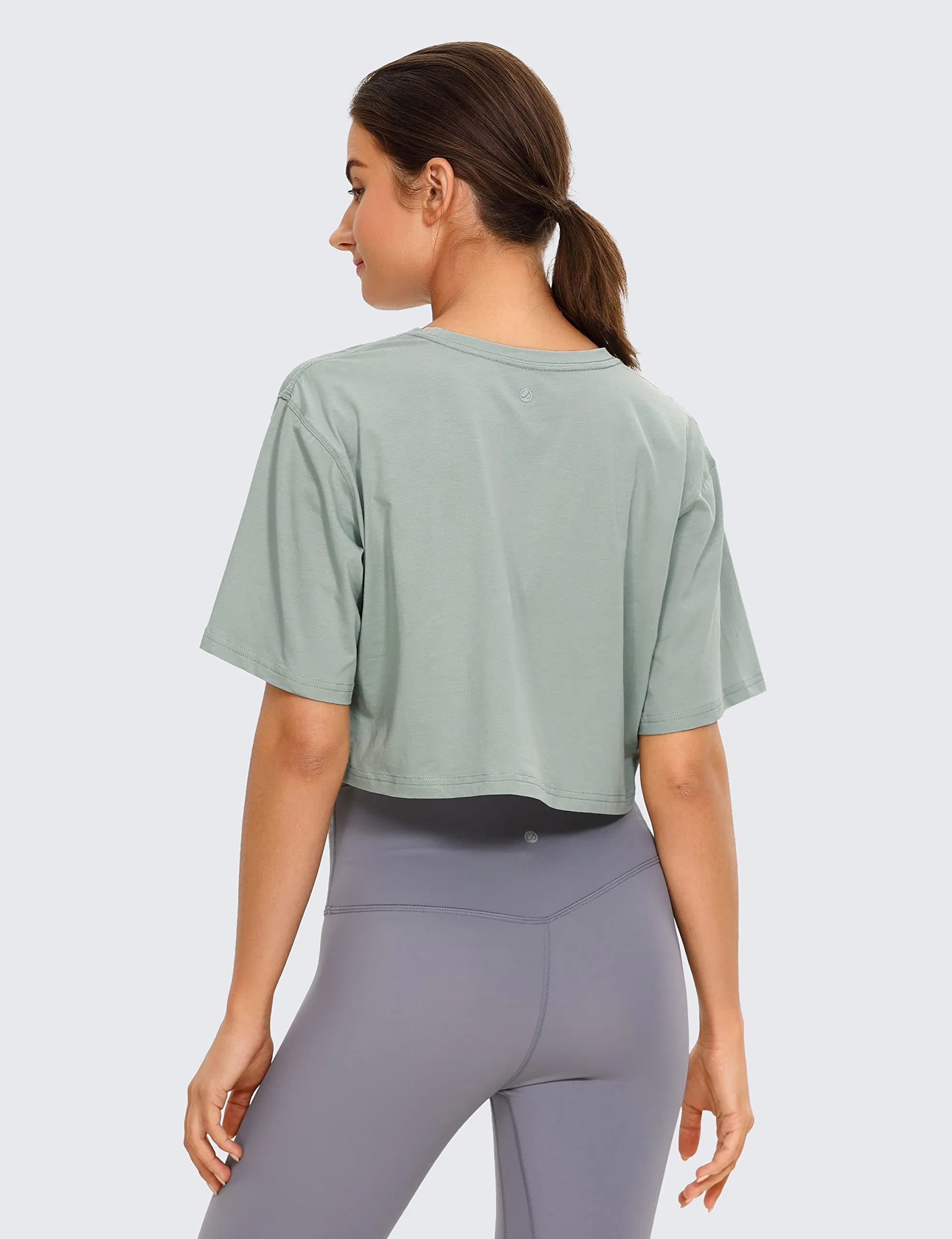 New Design Short Sleeve Cotton Workout Women Yoga Shirts Crop Tops